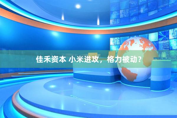 佳禾资本 小米进攻，格力被动？