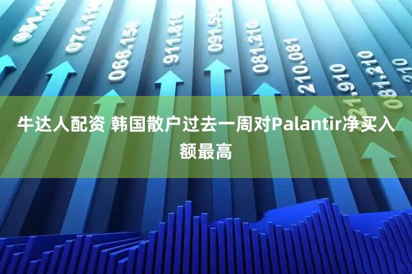 牛达人配资 韩国散户过去一周对Palantir净买入额最高